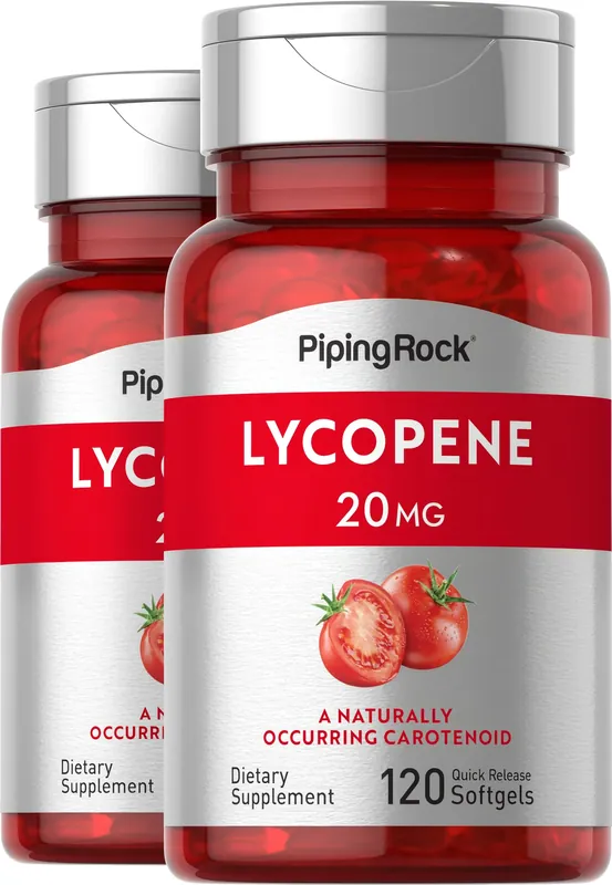 Lycopene, 20 mg, 120 Quick Release Softgels, 2 Bottles Professional Grade