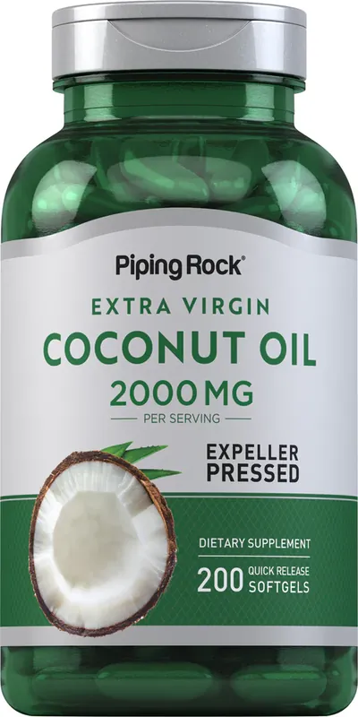 Coconut Oil (Extra Virgin), 2000 mg (per serving), 200 Quick Release Softgels Buy Today