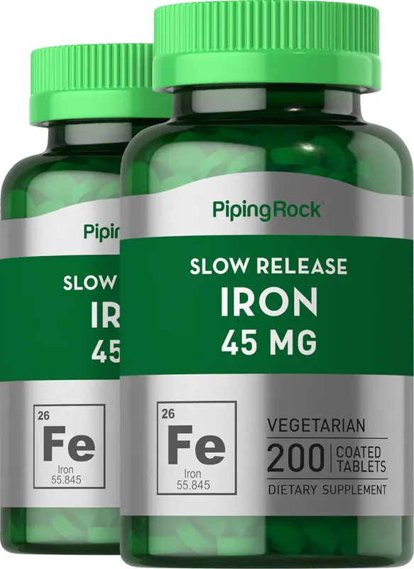 Discount Slow Release Iron, 45 mg, 200 Coated Tablets, 2 Bottles