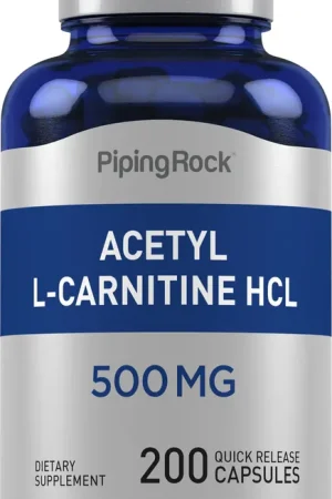 Acetyl L-Carnitine, 500 mg, 200 Quick Release Capsules Hassle-Free Returns