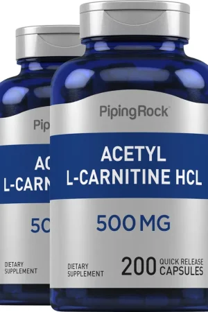 Acetyl L-Carnitine, 500 mg, 200 Quick Release Capsules, 2 Bottles Super Sale