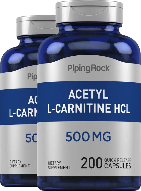 Acetyl L-Carnitine, 500 mg, 200 Quick Release Capsules, 2 Bottles Super Sale