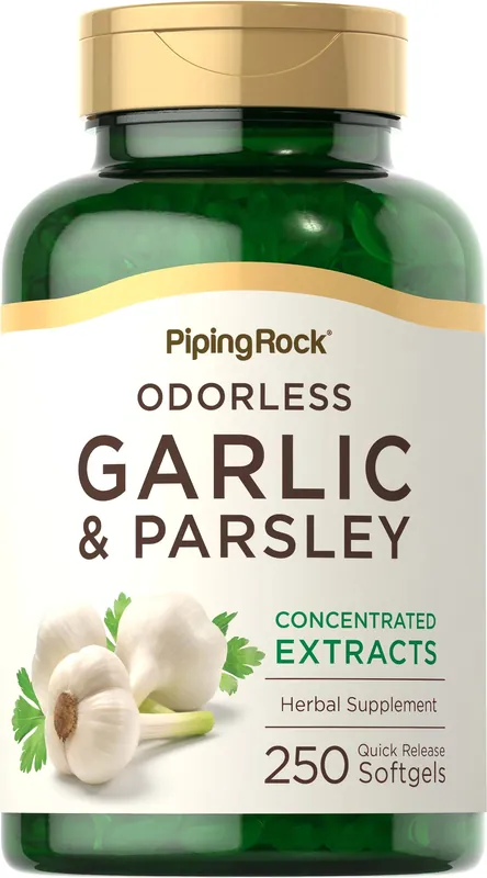 Odorless Garlic & Parsley, 250 Quick Release Softgels Fast Shipping
