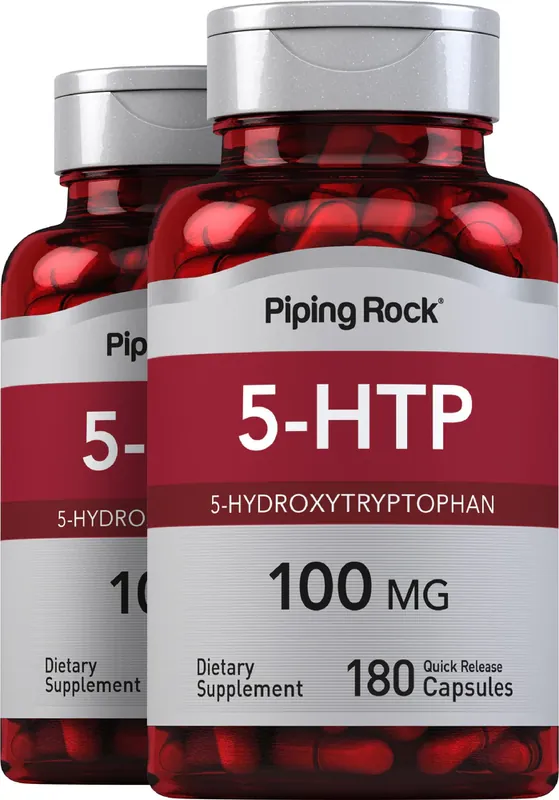 5-HTP, 100 mg, 180 Quick Release Capsules, 2 Bottles Grab Now