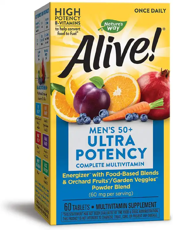 Instant Buy Alive! Once Daily Men‘s 50+ Multi-Vitamin Ultra Potency, 60 Tablets