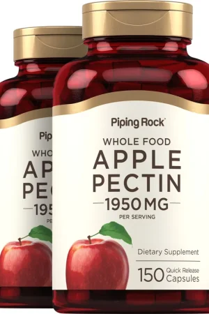 Apple Pectin, 1950 mg (per serving), 150 Quick Release Capsules, 2 Bottles Clearance