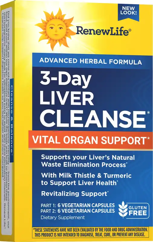 3 Day Liver Cleanse Vital Organ Support, 12 Vegetarian Capsules Top Rated