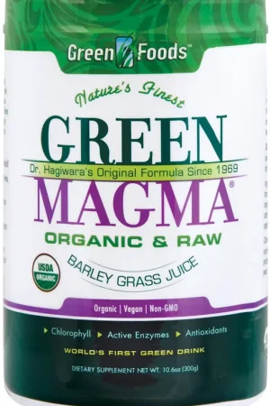 Order Now Green Magma Barley Grass Juice Powder (Organic), 10.6 oz (300 g) Bottle