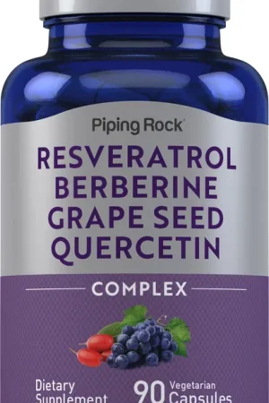 Bargain Resveratrol Berberine Grape Seed Quercetin Extract, 90 Vegetarian Capsules