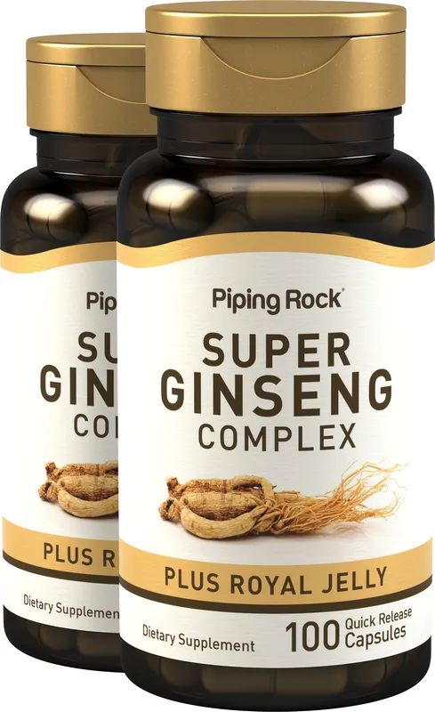 Super Ginseng Complex Plus Royal Jelly, 100 Quick Release Capsules, 2 Bottles Cheap