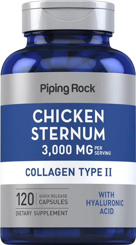 Chicken Sternum Collagen Type II, 3000 mg (per serving), 120 Quick Release Capsules Exclusive Offer