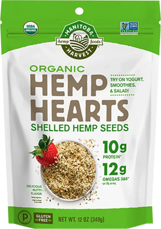 Hot Picks Hemp Seed Hearts (Organic), 12 oz (340 g) Bag