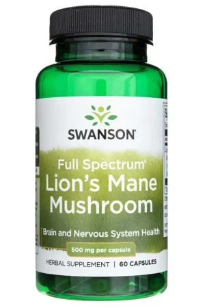 Express Delivery Swanson Full Spectrum Lion‘s Mane Mushroom 500 mg - 60 Capsules