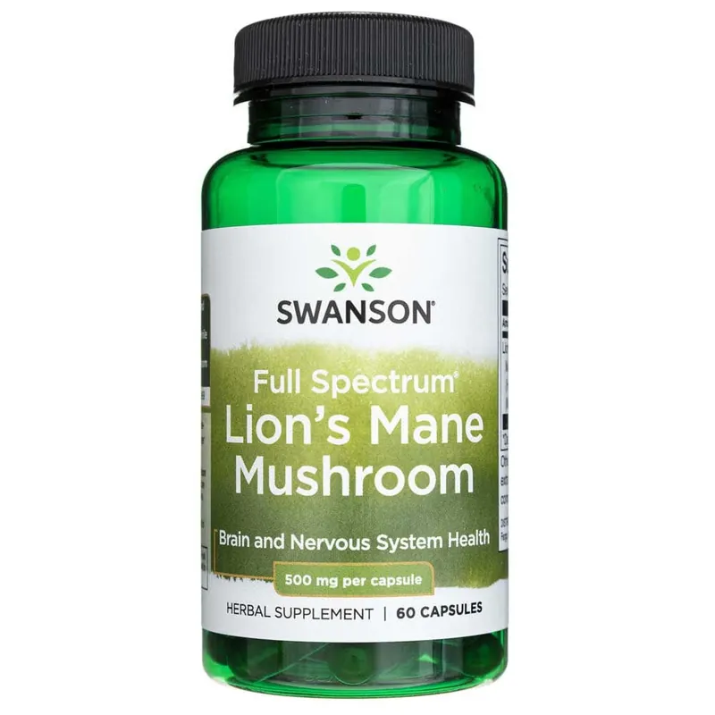 Express Delivery Swanson Full Spectrum Lion‘s Mane Mushroom 500 mg - 60 Capsules