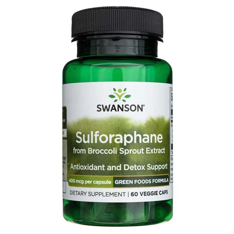 Limited Time Swanson Sulforaphane from Broccoli 400 mcg - 60 Veggie Capsules