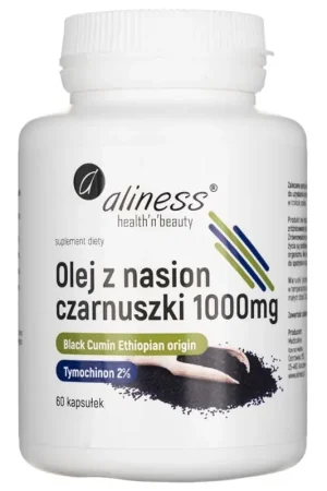 Aliness Black Cumin Seed Oil 2% 1000 mg - 60 Capsules Free Returns
