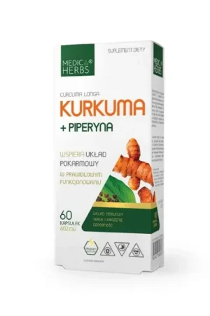 Medica Herbs Curcumin + Piperine 600 mg - 60 Capsules Fresh Stock