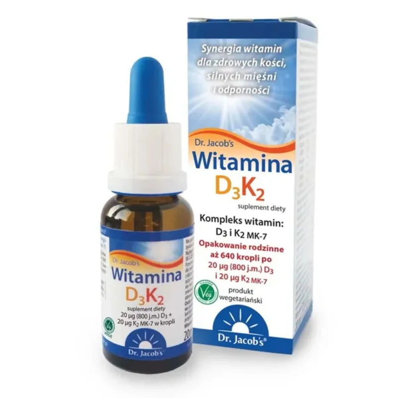 Dr. Jacob‘s Vitamin D3+K2, Drops - 20 ml Clearance