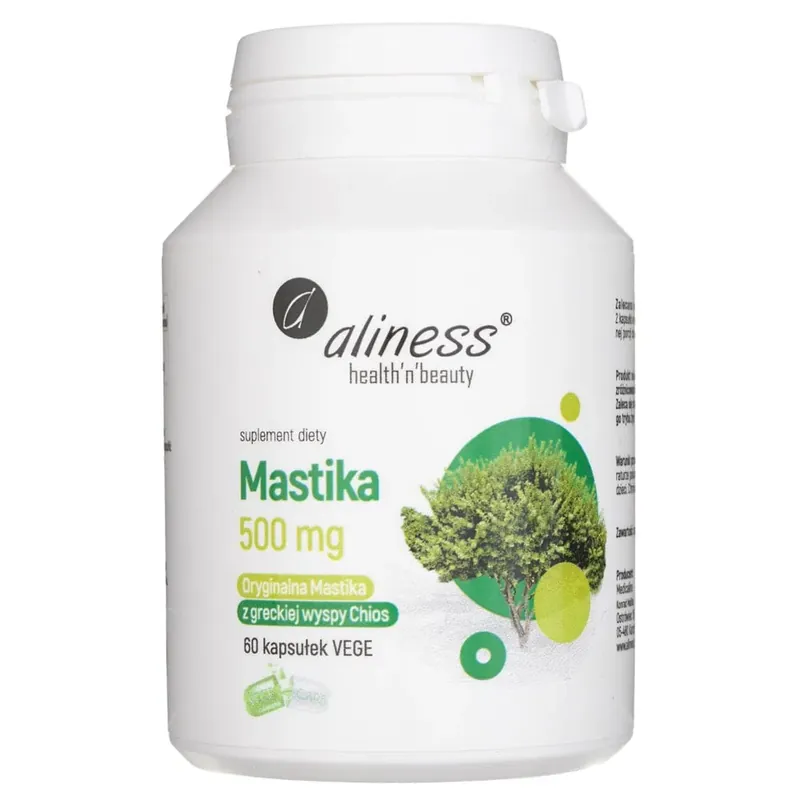 Aliness Mastika, powdered resin Pistacia lentiscus 500 mg - 60 Veg Capsules Final Sale