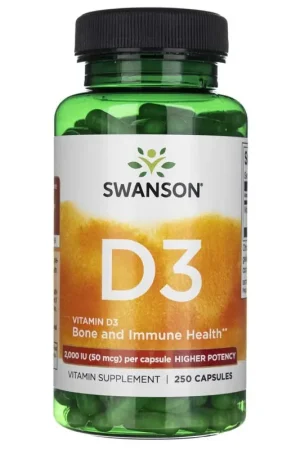 While Supplies Last Swanson Vitamin D3 2000 IU (50 mcg) - 250 Capsules