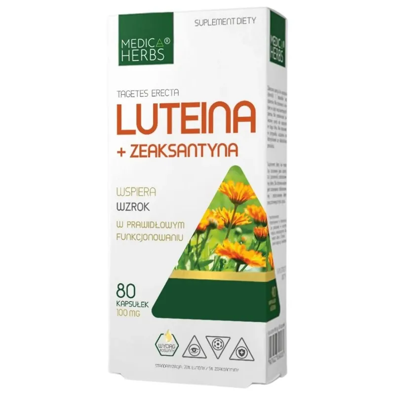 Medica Herbs Lutein + Zeaxanthin - 80 Capsules Time-Limited