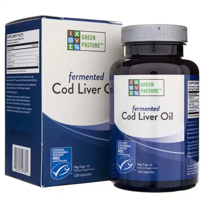 Save Now Green Pasture Fermented Cod Liver Oil, Unflavored - 120 Capsules