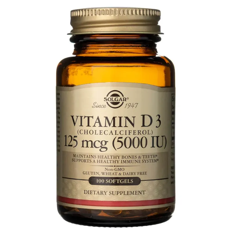 Affordable Solgar Vitamin D3 125 mcg (5000 IU) - 100 Softgels