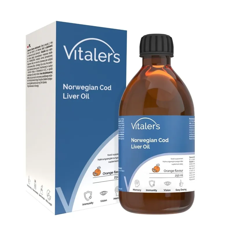Vitaler‘s Omega-3 Norwegian Cod Liver Oil 1250 mg , Orange - 250 ml Hot Picks