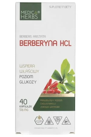Medica Herbs Berberine HCL 500 mg - 40 Capsules Flash Sale
