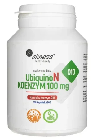 Aliness UbiquinoN natural coenzyme Q10 - 100 Veg Capsules Popular