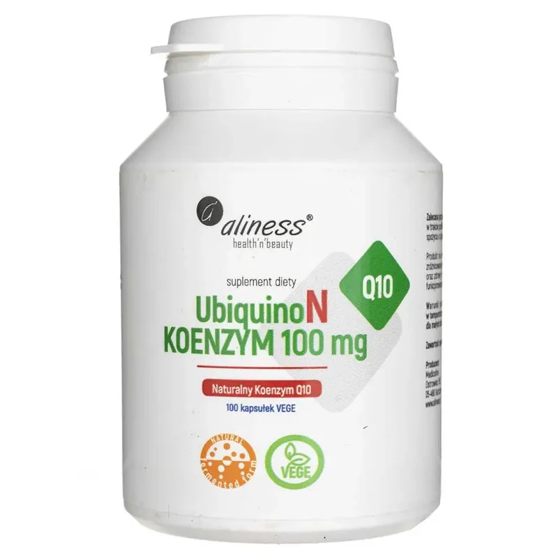 Aliness UbiquinoN natural coenzyme Q10 - 100 Veg Capsules Popular