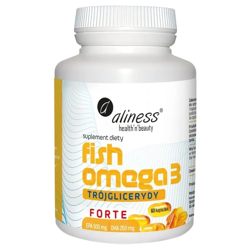 Aliness Fish Omega 3 Forte Triglycerides 500/250 mg - 60 capsules Limited Offer