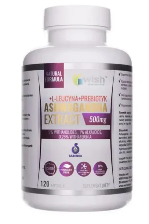 Wish Ashwagandha Extract 500 mg - 120 Capsules Direct From Factory
