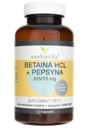 Buy Online Medverita Betaine HCL Pepsin - 120 Capsules