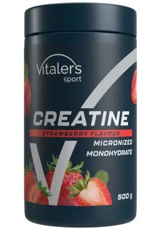 Vitaler‘s Sport Micronized Creatine Monohydrate 5000 mg, Strawberry - 500 g Professional Grade
