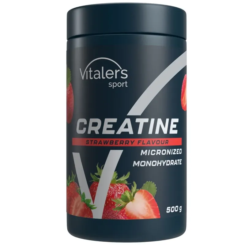 Vitaler‘s Sport Micronized Creatine Monohydrate 5000 mg, Strawberry - 500 g Professional Grade