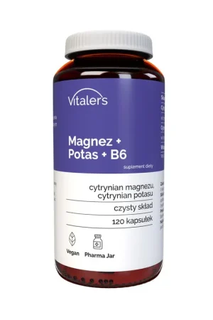 Place Order Vitaler‘s Magnesium 100 mg + Potassium 150 mg + Vitamin B6 10 mg - 120 Capsules