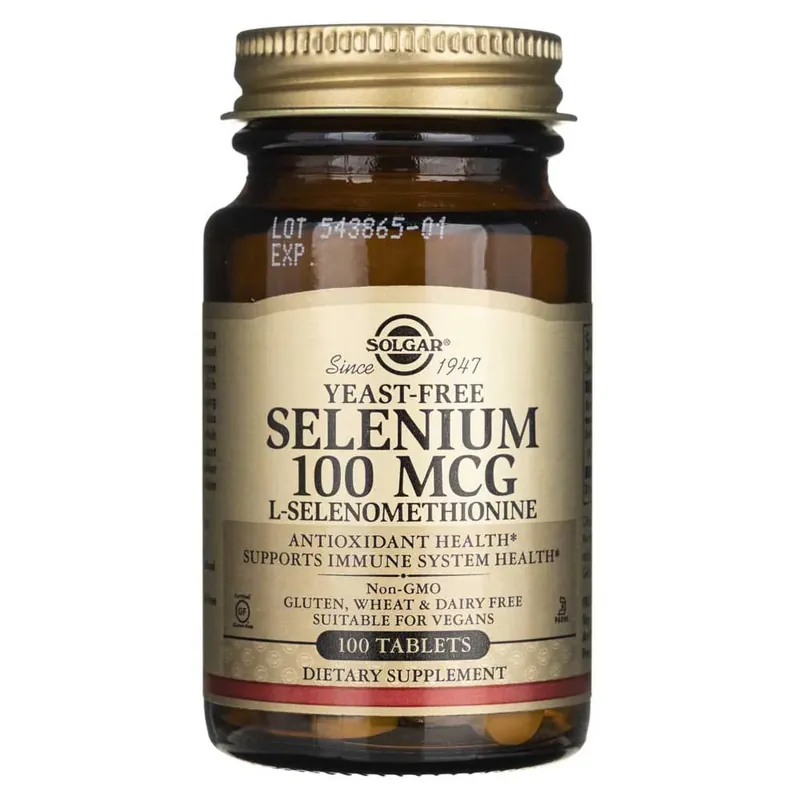Fresh Stock Solgar Selenium Yeast-Free 100 mcg - 100 Tablets