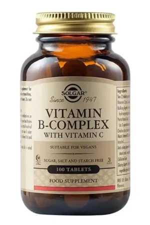 Buy Online Solgar B-Complex with Vitamin C - 100 Tablets