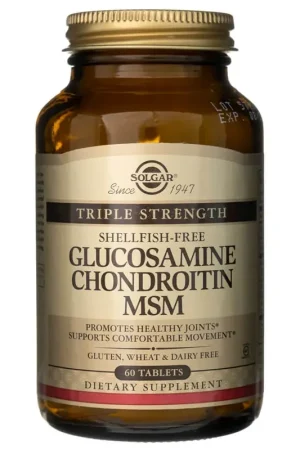 Solgar Triple Strength Glucosamine Chondroitin MSM - 60 Tablets New Release