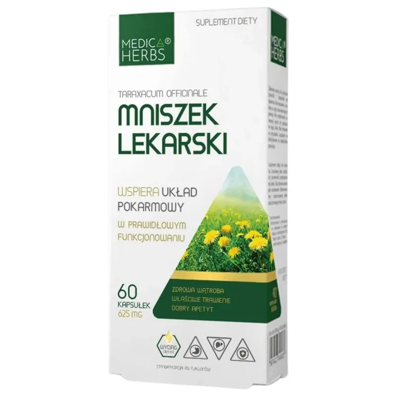 Medica Herbs Dandelion 625 mg - 60 Capsules Fresh Stock