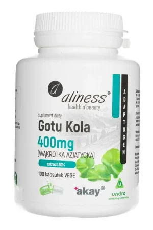 Aliness Gotu Kola (Centella Asiatica, Asiatic Pennywort) 400 mg - 100 Veg Capsules Order Now
