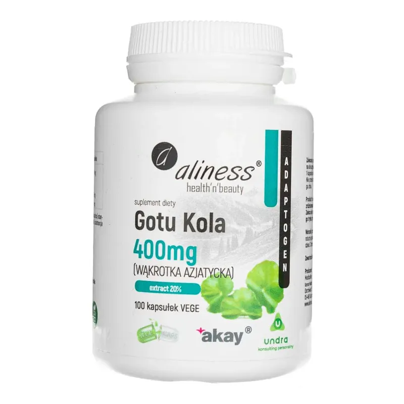 Aliness Gotu Kola (Centella Asiatica, Asiatic Pennywort) 400 mg - 100 Veg Capsules Order Now