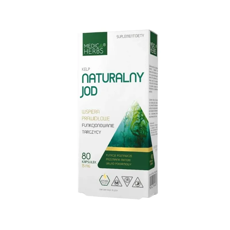 Popular Medica Herbs Natural Kelp - 80 Capsules