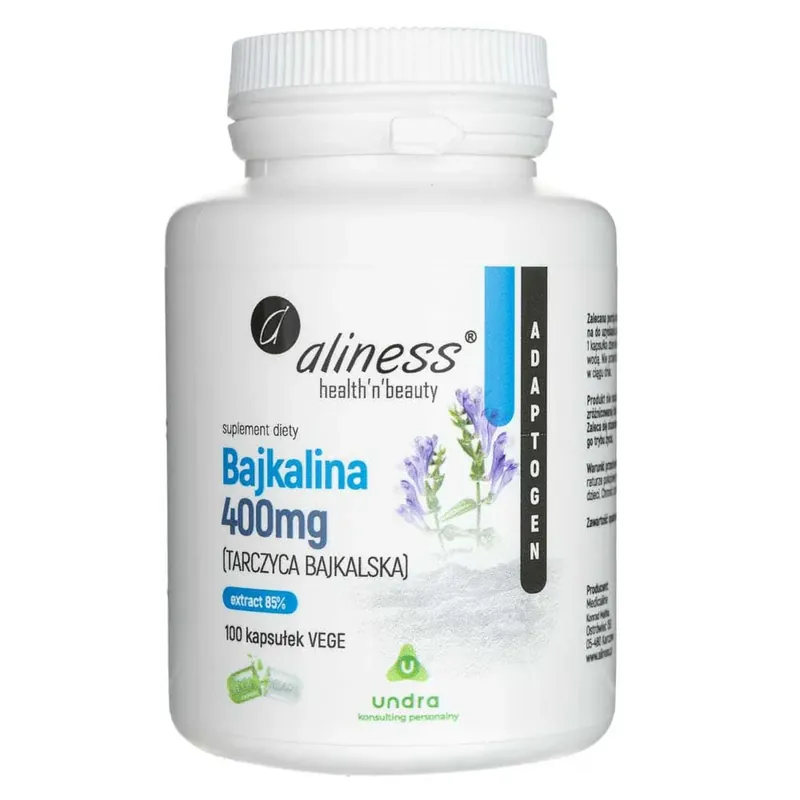 Aliness Baikalin (Baikal Thymus) Extract 85% 400 mg - 100 Veg Capsules Top Rated