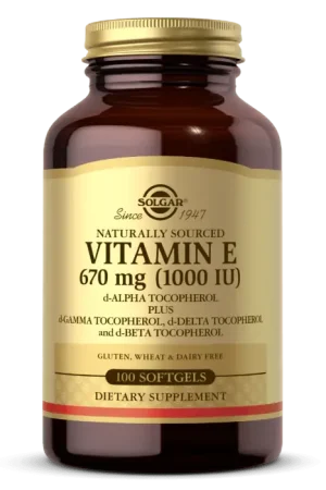 Solgar Vitamin E 670 mg (1000 IU) (d-Alpha Tocopherol) - 100 Softgels Best Choice
