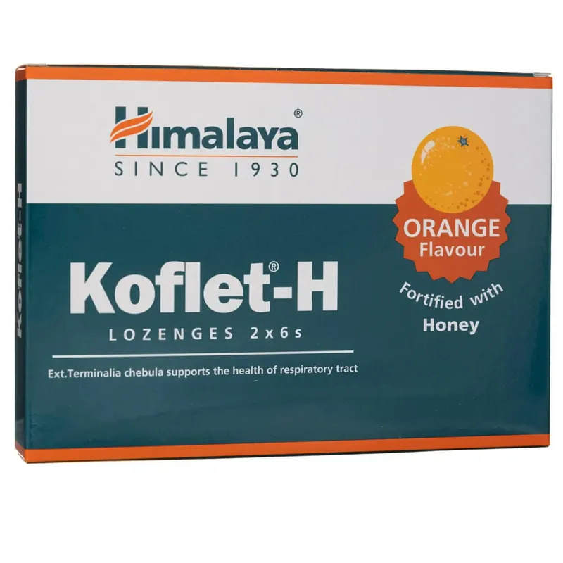 Secure Checkout Himalaya Koflet-H Orange - 12 Lozenges