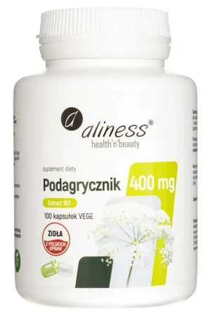 Aliness Ground Elder Herb (Aegopodium podagraria L.) 400 mg - 100 Veg Capsules Last Chance