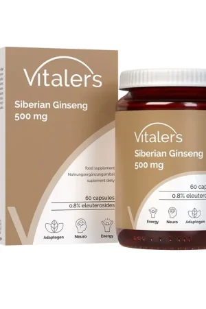 Buy Online Vitaler‘s Siberian Ginseng (Eleuthero) 500 mg - 60 Capsules