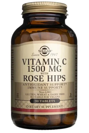 Today Only Solgar Vitamin C 1500 mg with Rose Hips - 90 Tablets